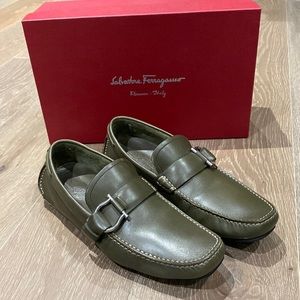 Salvatore Ferragamo hunter green Cabo style .